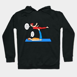 Acroyoga plank press pose Hoodie